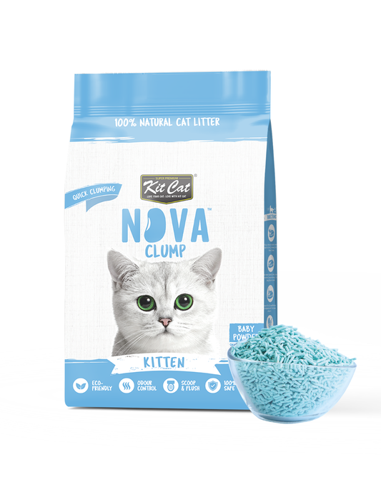 Katzenstreu-Set Eco SoyaClump – Kitten Baby Powder 7 l Katzenstreu