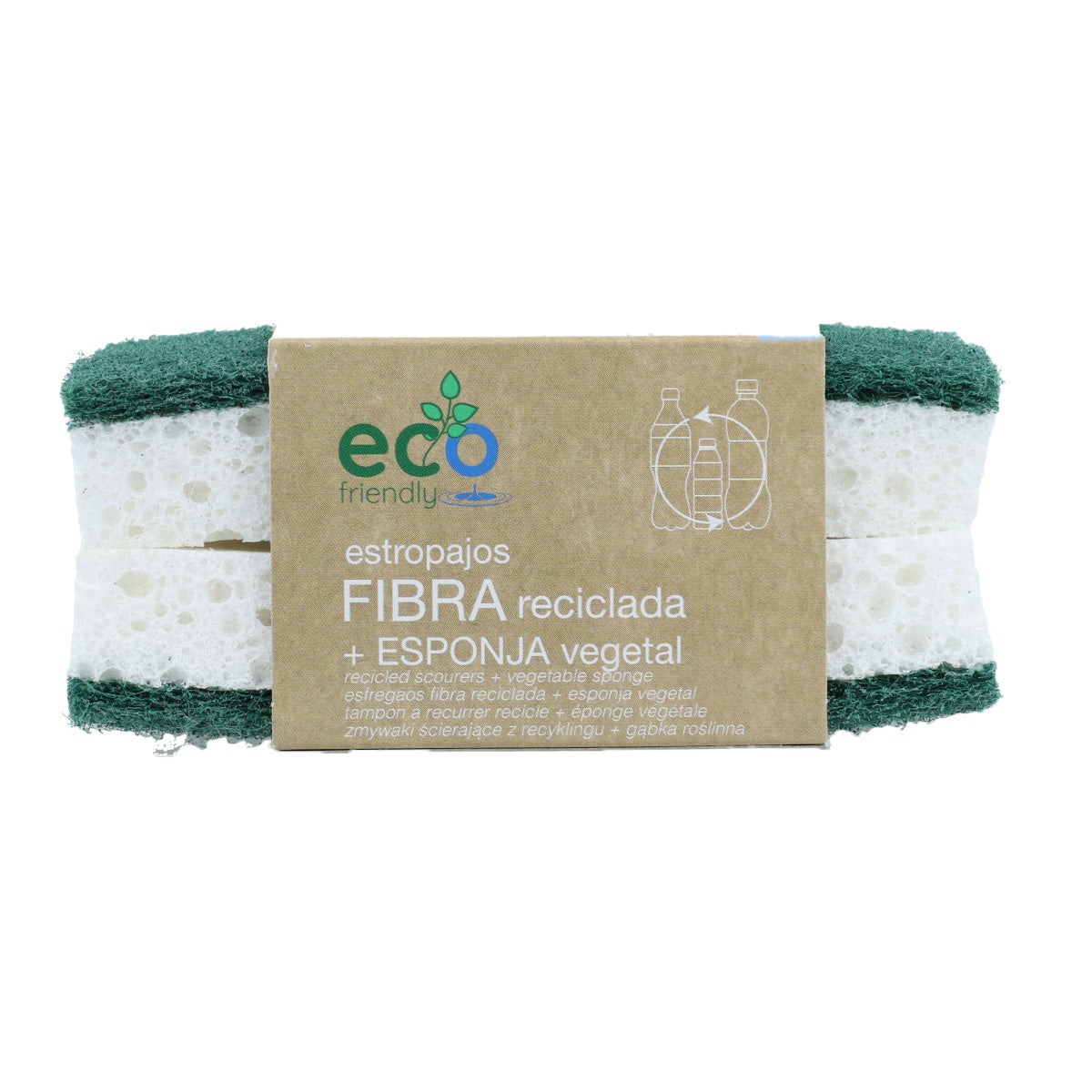 2 Scheuerschwämme mit pflanzlichem Schwamm Eco Friendly ROZENBAL