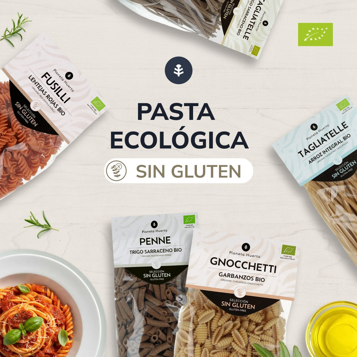 Gnocchetti de garbanzos ECO sin gluten Planeta Huerto 250 g