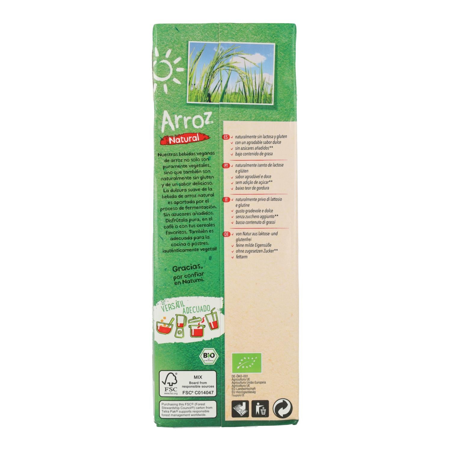 Bebida de Arroz BIO Natumi 1 L
