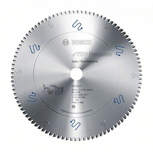 Disco multimaterial Bosch para sierra circular 305 x 30 mm 96 dientes