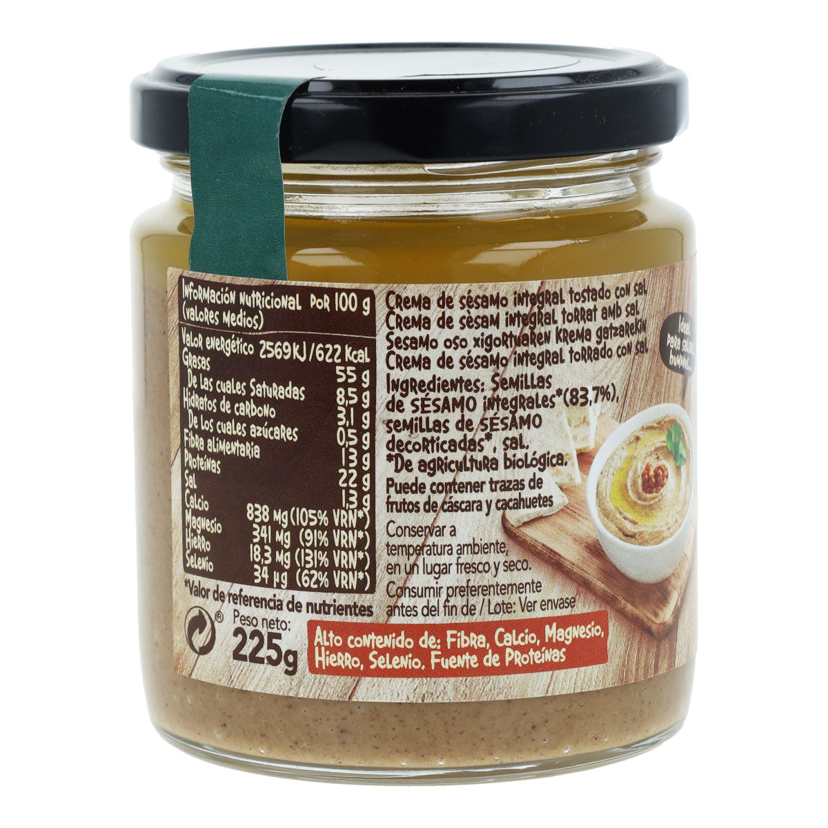 Geröstetes Vollkorn-Tahini mit Salz Biocop 225 g