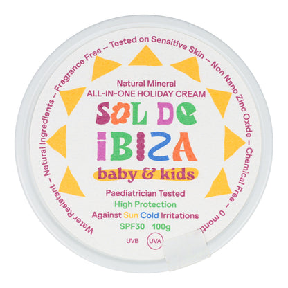 Crema Solar All in one-Bebés 0 meses SPF30 Sol de Ibiza BIO 100 g