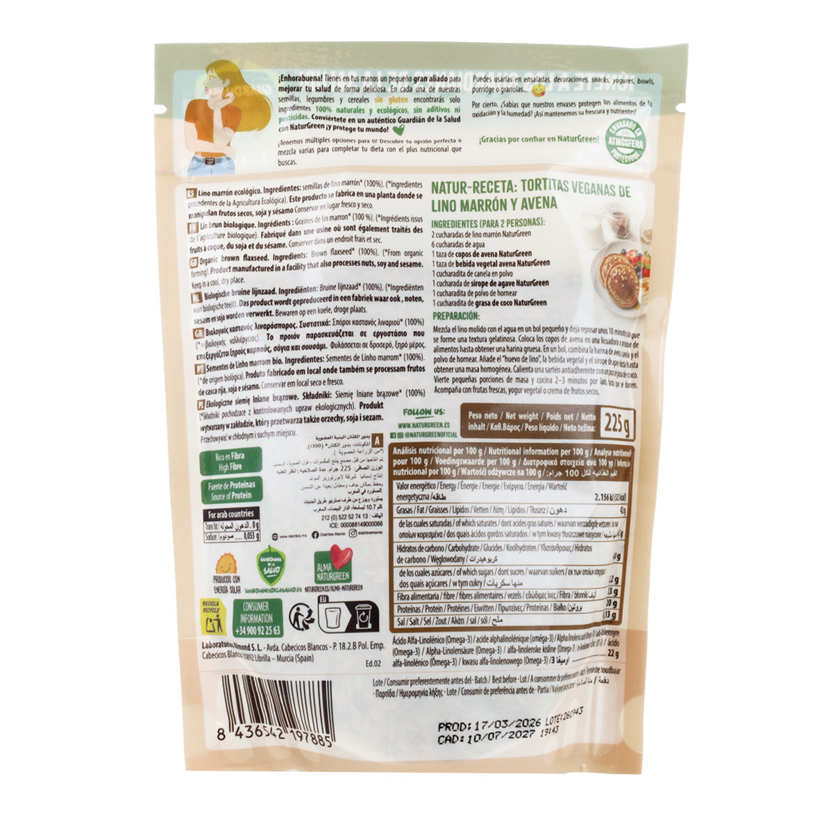 Bio-Brauner Leinsamen NaturGreen 225 g