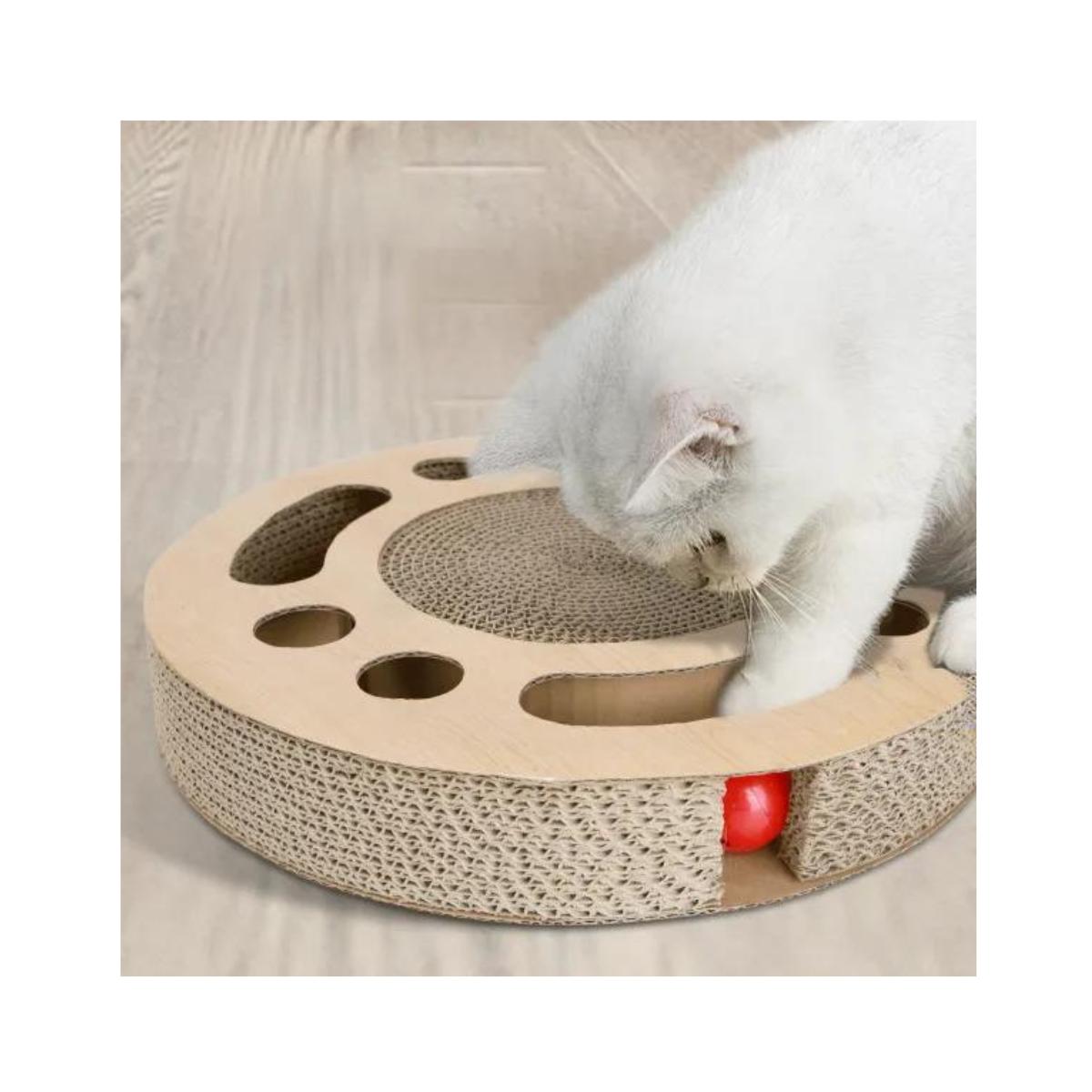 Rascador circular multifunción para gatos con hierba gatera Nobleza