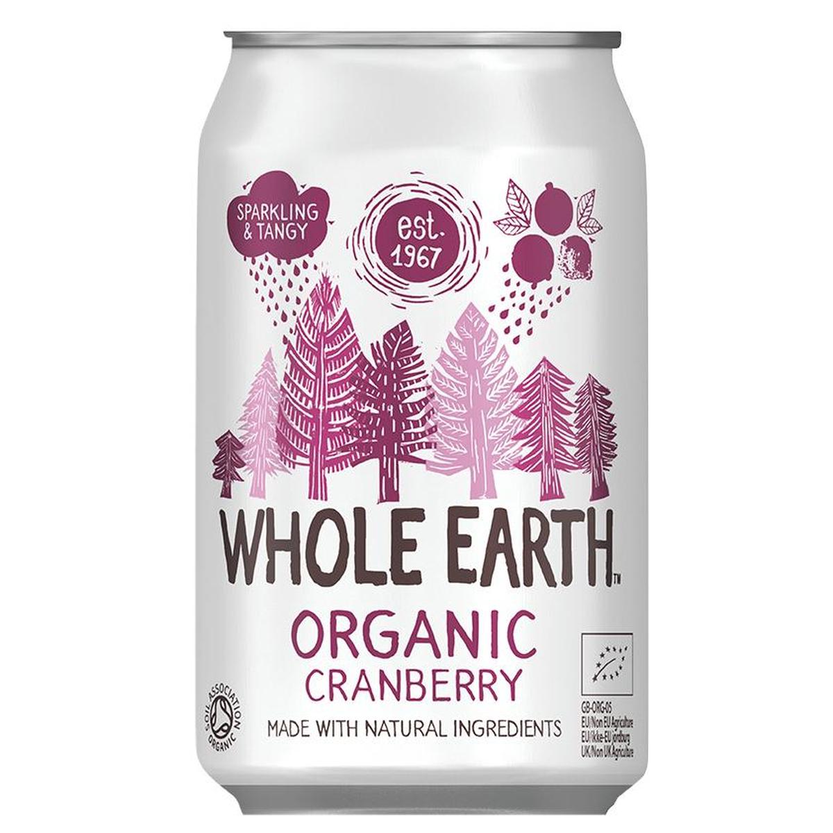 Pack x6 Refresco Bio Arándanos, 330 ml. Whole Earth
