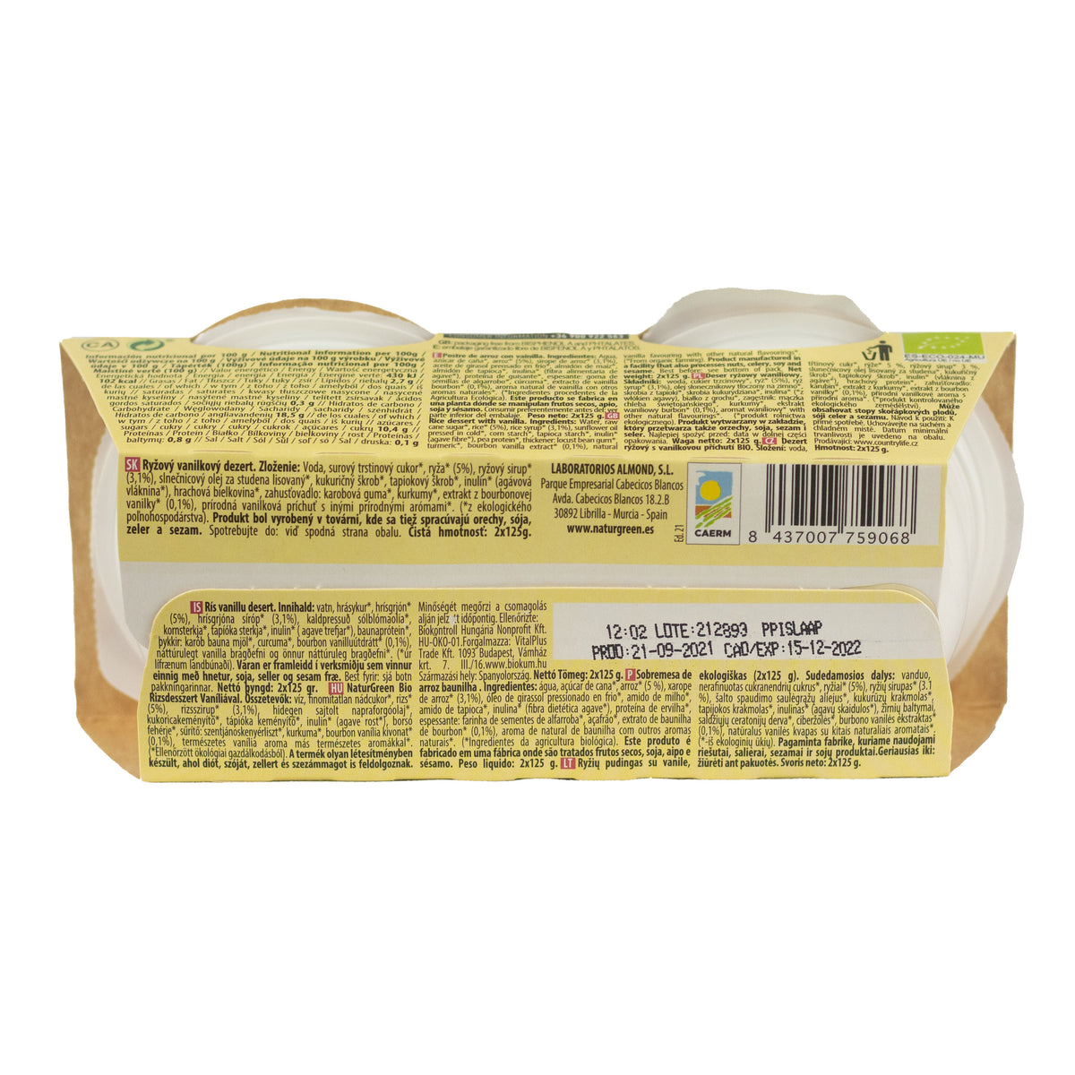 NaturGreen Vanille-Reisdessert, 2 x 125 g