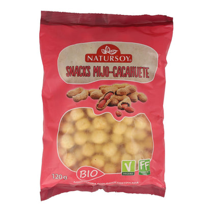 Snacks mijo y cacahuete, 120 g. Natursoy