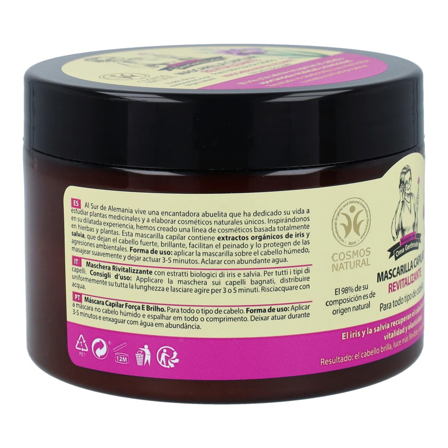 Mascarilla capilar revitalizante cabellos normales  Oma Gertrude, 300 ml