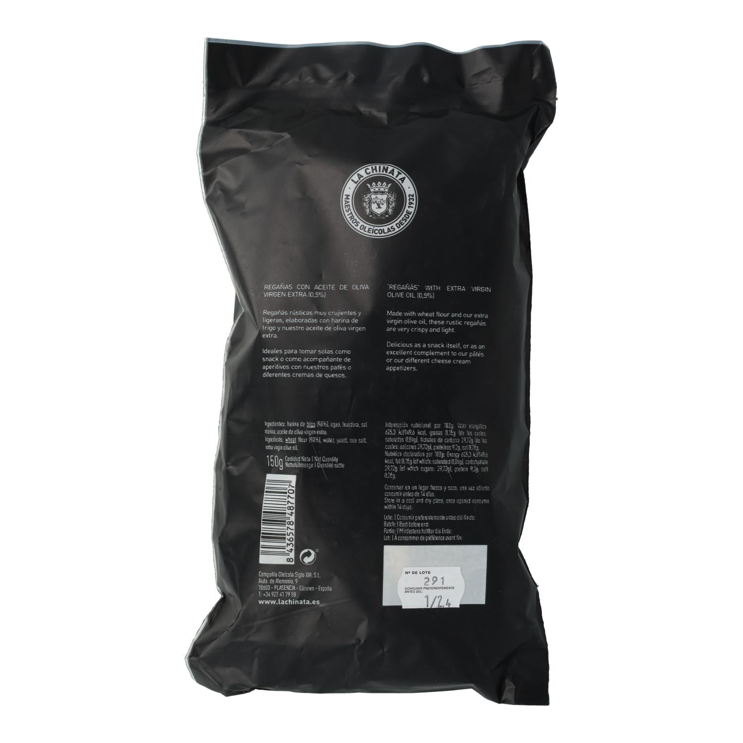 Regañás Rústicas con Aceite de Oliva VIrgen Extra La Chinata 150 gr