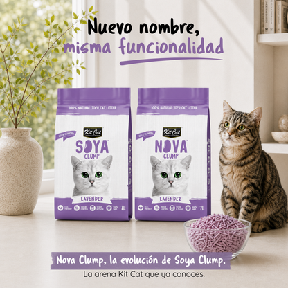 Katzenstreu-Set Eco SoyaClump – Lavendel 7 l Katzenstreu