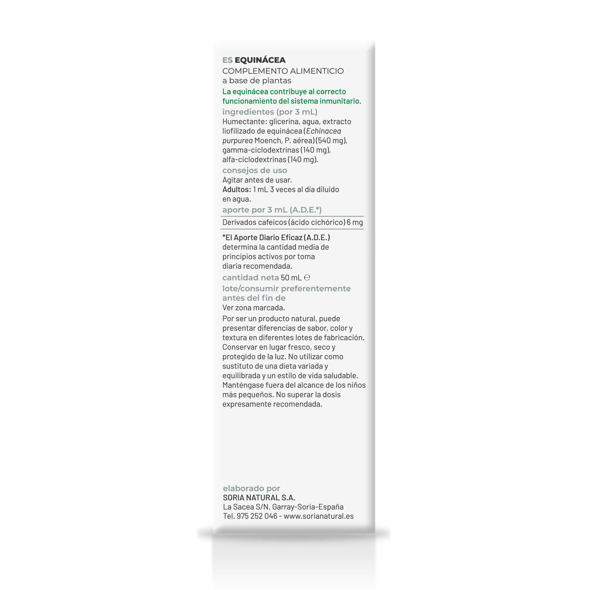 Pack 3x Extracto de Equinácea Soria Natural, 50 ml