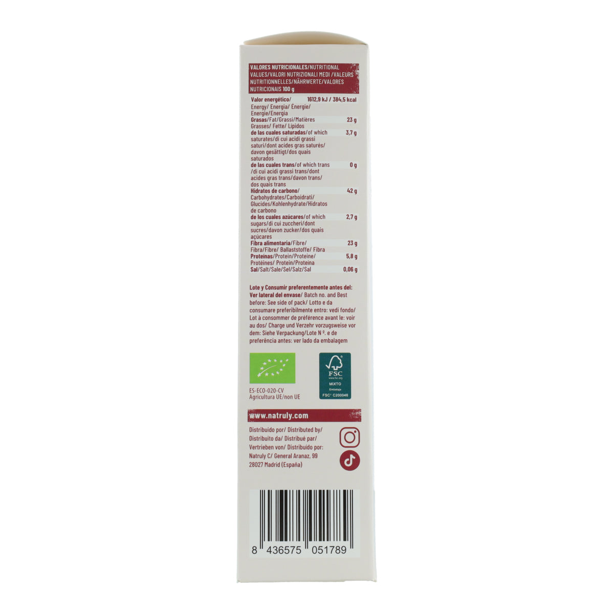 Bio-Kekse mit Zimtgeschmack Natruly 125 g