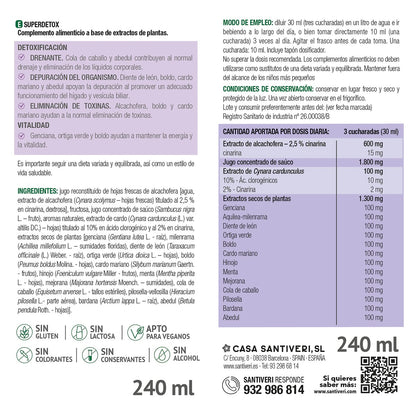 Superdetox Sirup Santiveri 240 ml