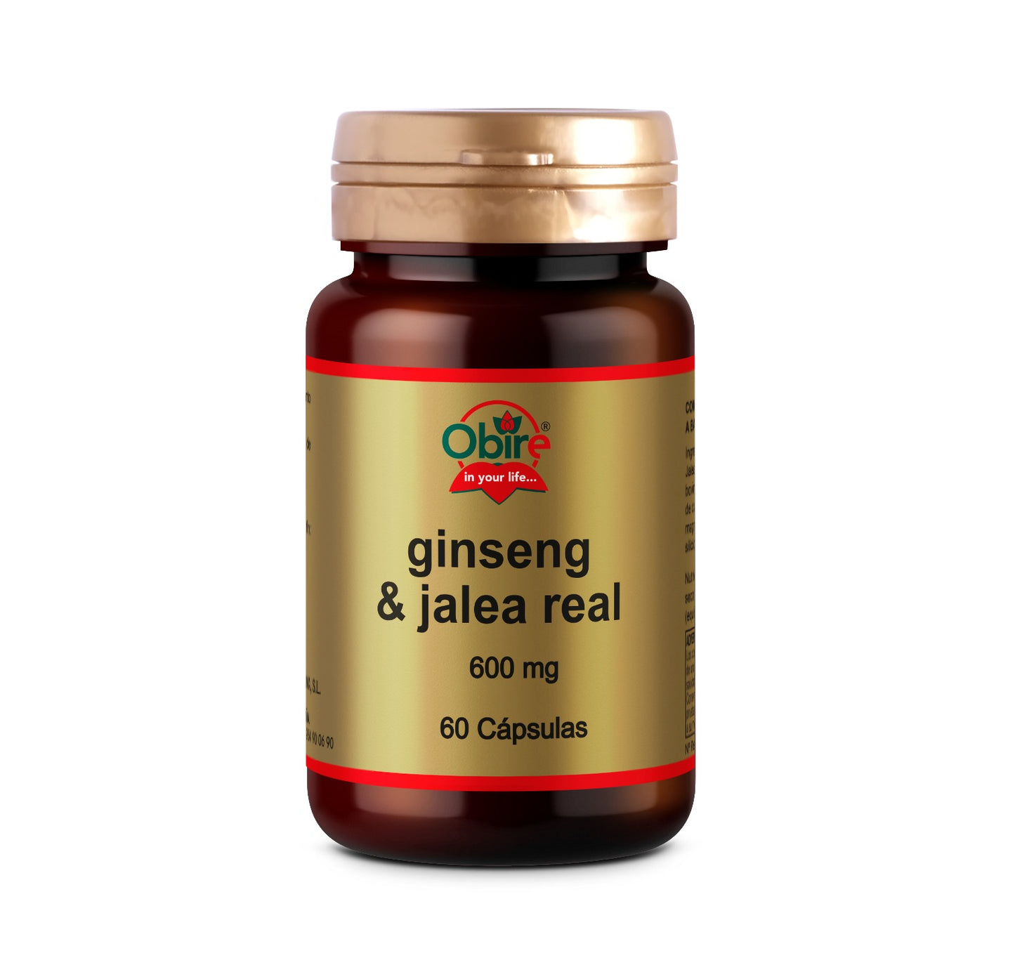 Ginseng y Jalea Real 600 mg Obire 60 cápsulas