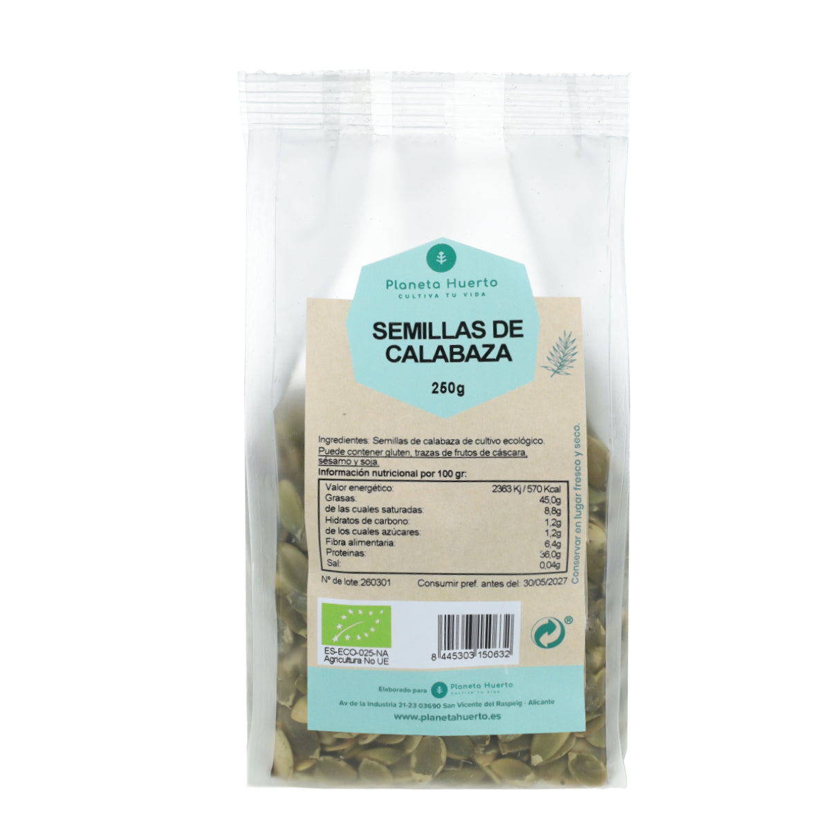 ECO Kürbiskerne Planeta Huerto 250 g