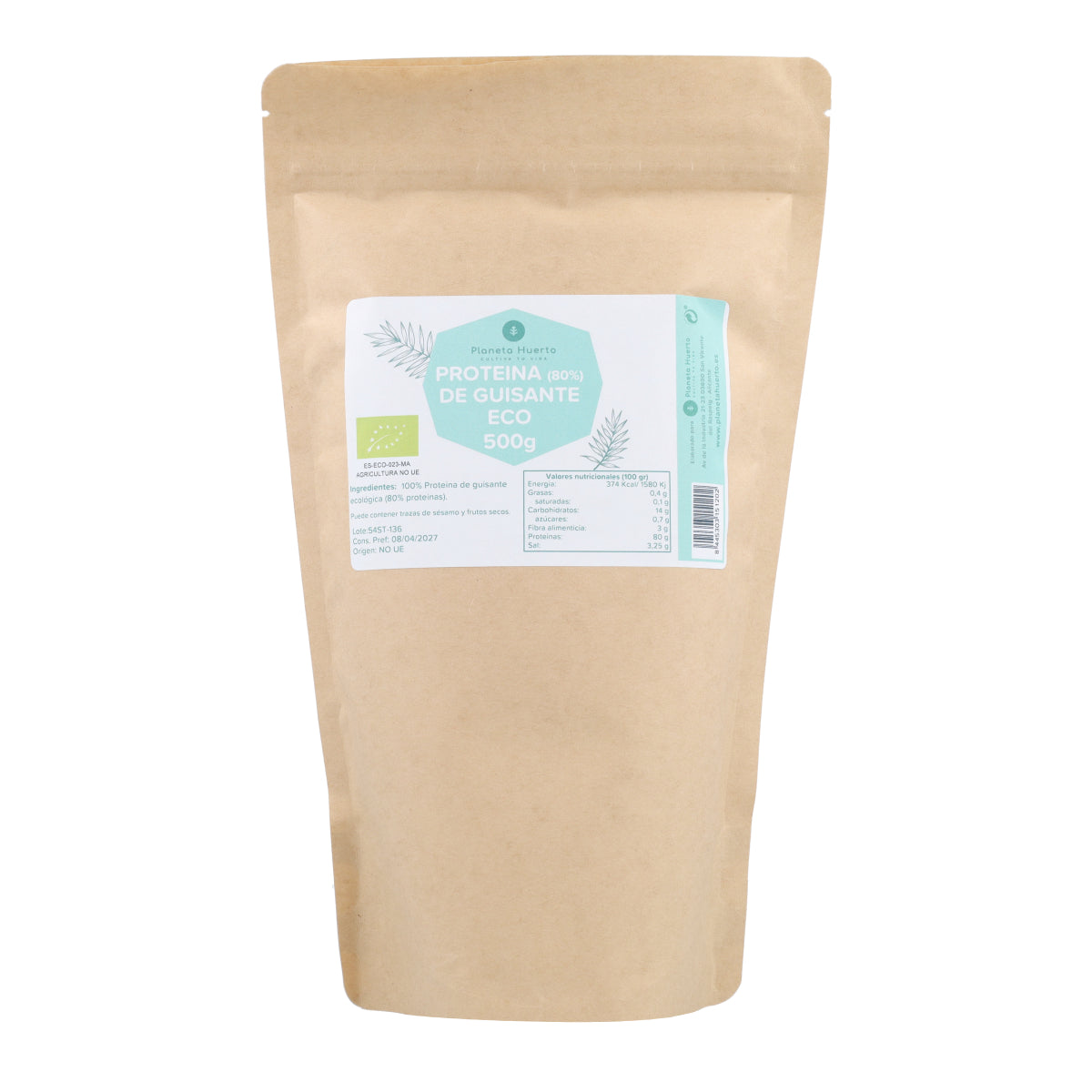 Erbsenprotein 80% ECO Planeta Huerto 500 g