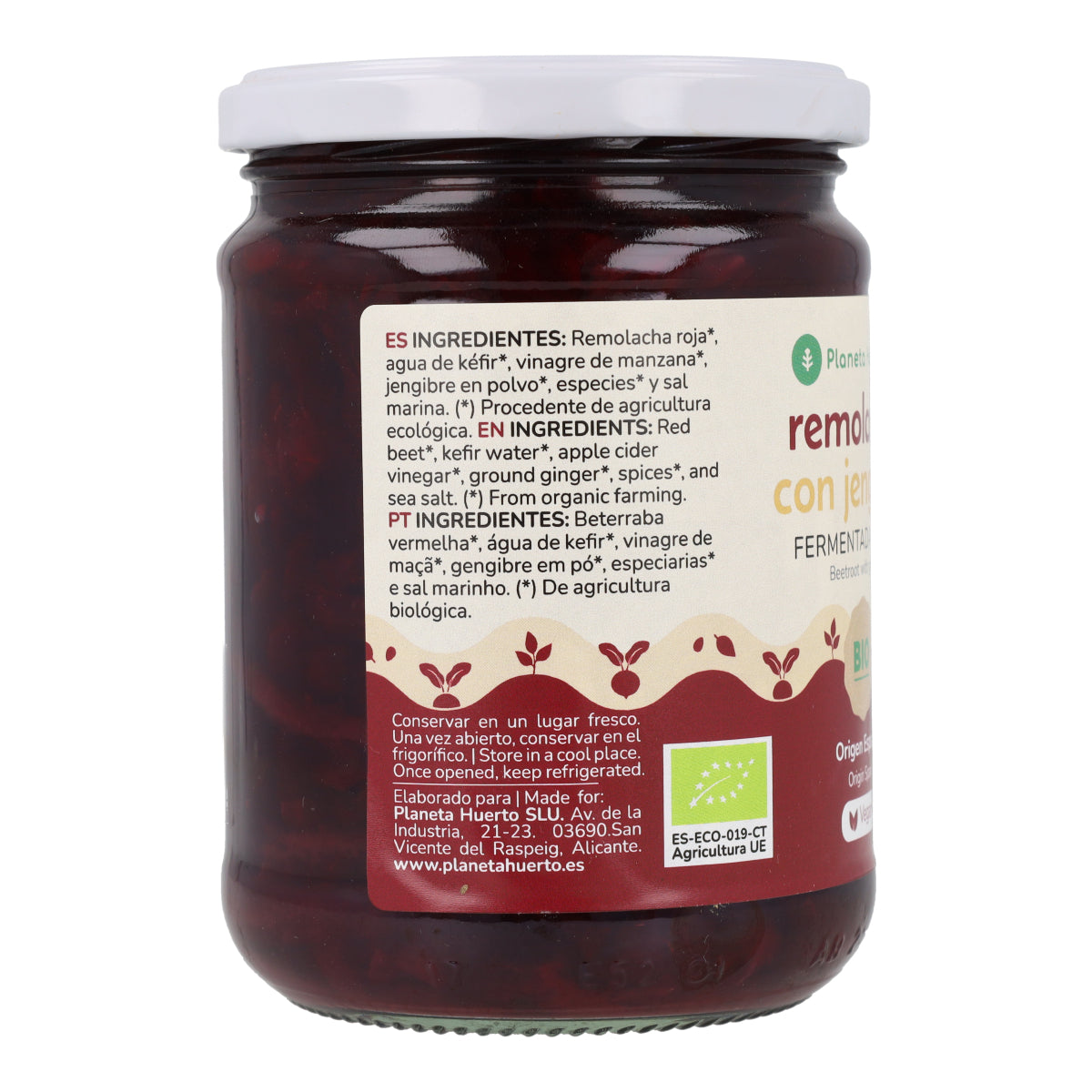 Fermentierte Rote Bete mit Ingwer Eco Planeta Huerto 420 g