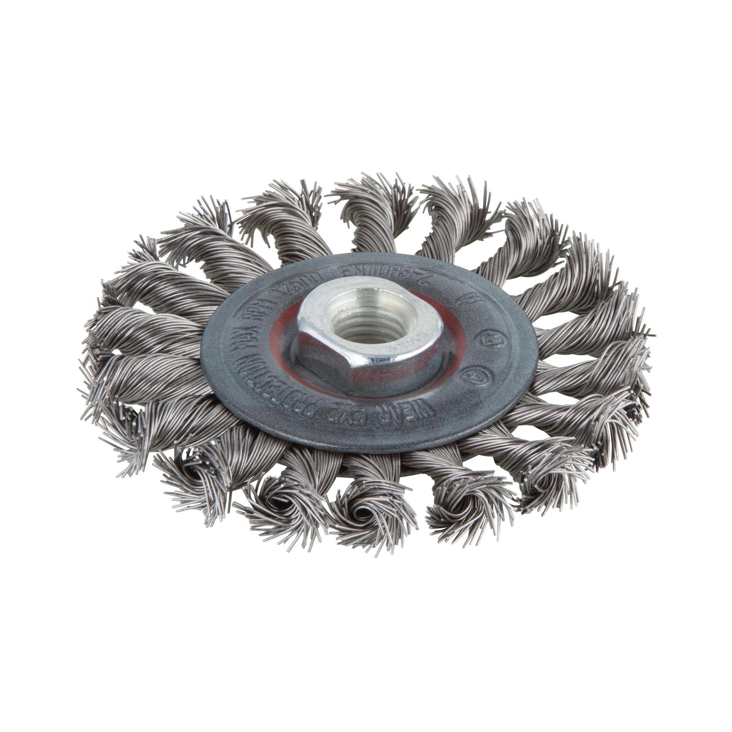 Wolfcraft 2701000 - 1 cepillo de disco para metales, trenzado, rosca M 14 Ø 100 x 15 mm
