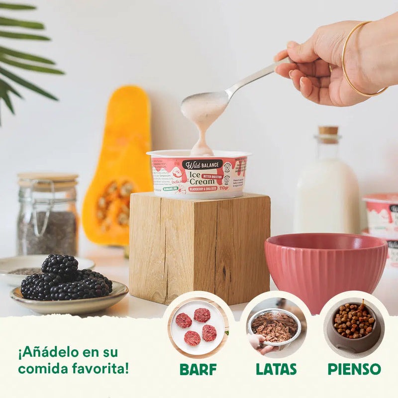 Yogur Helado de Mora con Prebióticos Naturales Wild Balance 110 g