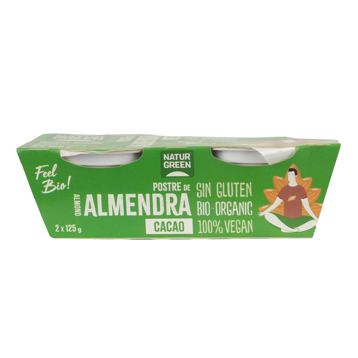 NaturGreen Dessert mit Mandeln und Kakao,  2 x 125 g