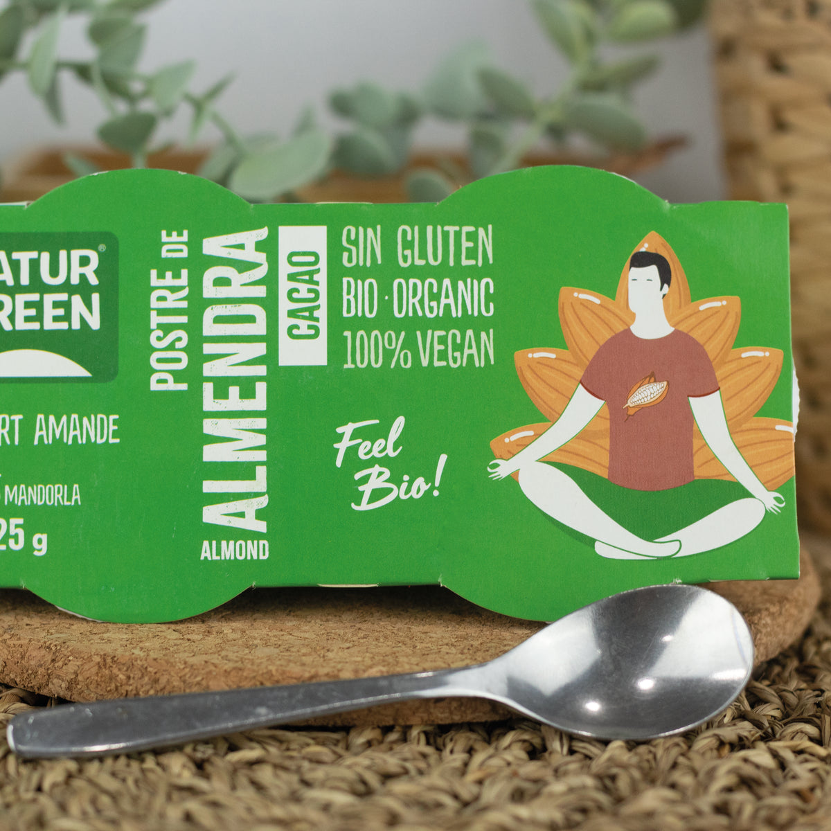 NaturGreen Dessert mit Mandeln und Kakao,  2 x 125 g