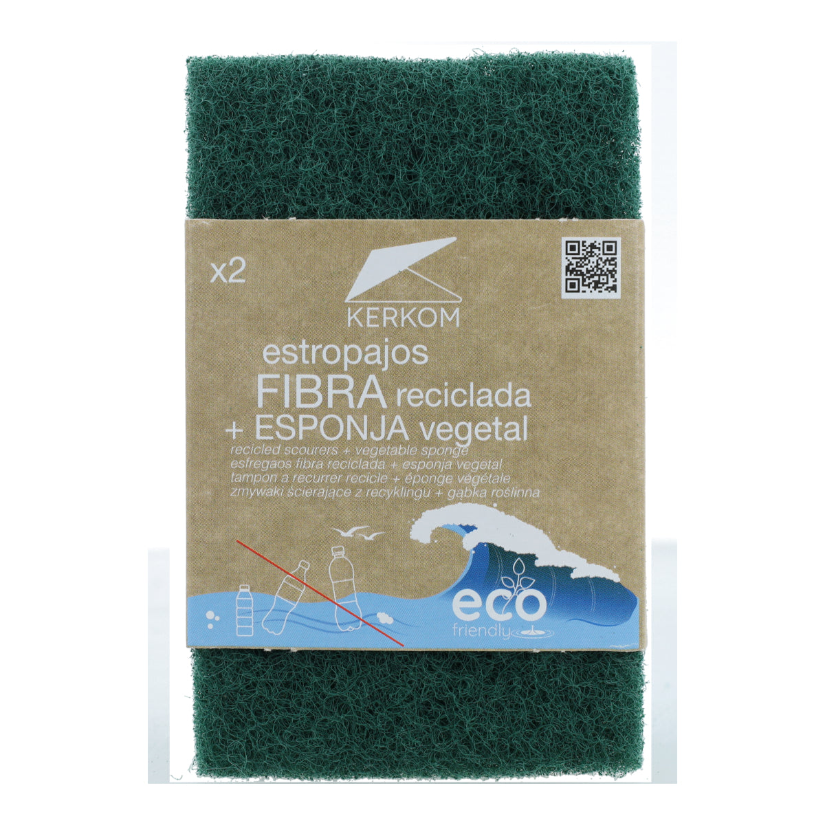 2 Scheuerschwämme mit pflanzlichem Schwamm Eco Friendly ROZENBAL