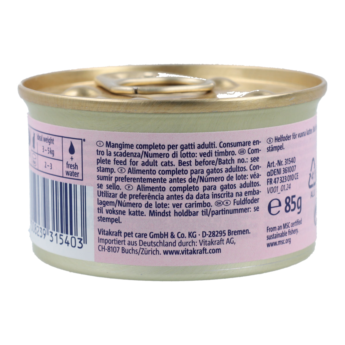 Vitakraft Dose Poésie Lachsmousse 85 g Nassfutter für Katzen