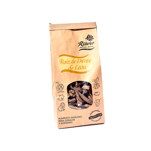 Raíz de Diente de León snack para conejos y roedores Ribero 100 g