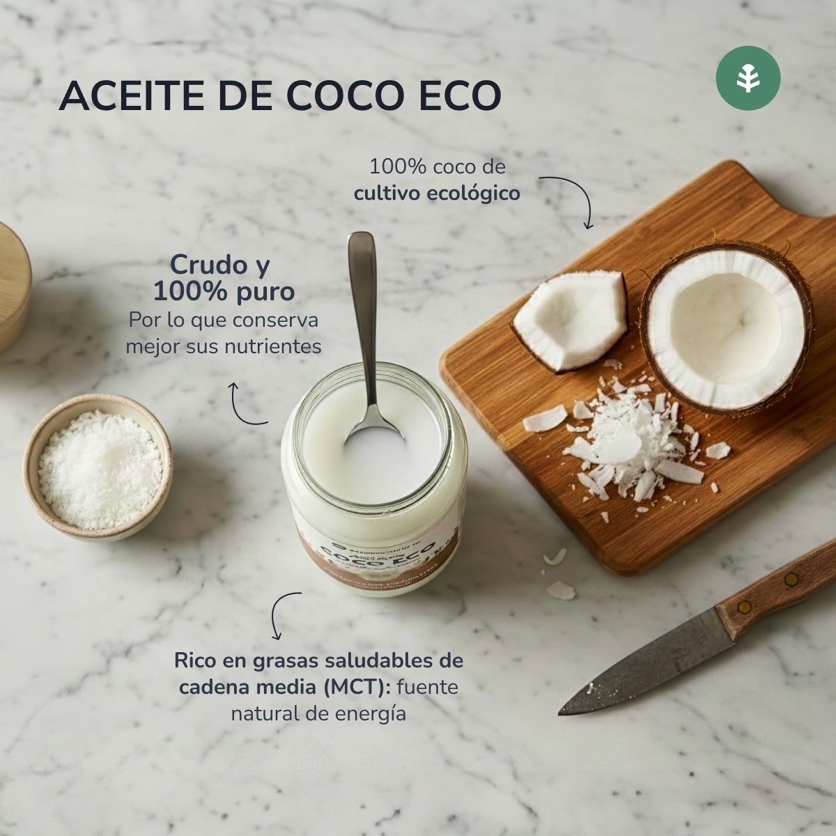 Natives Kokosnussöl ECO Planeta Huerto 500 ml