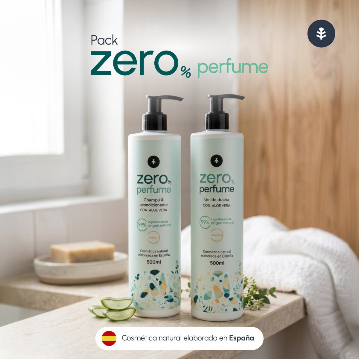 Unparfümierte Kosmetikpackung: Gel, Shampoo und Spülung Planeta Huerto