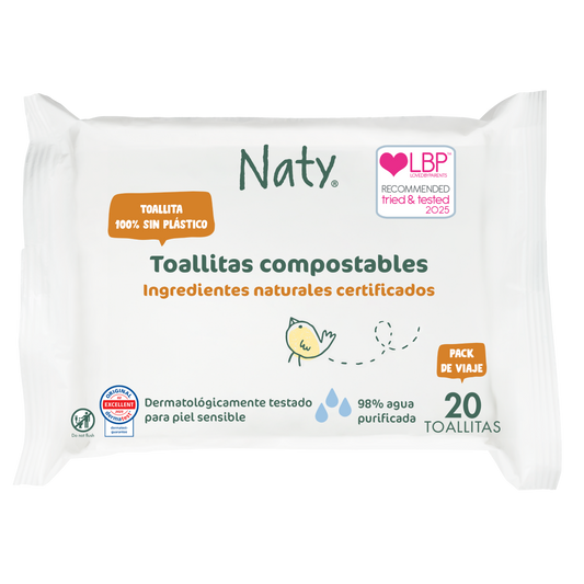 Reise-Feuchttücher Naty 20 Stück