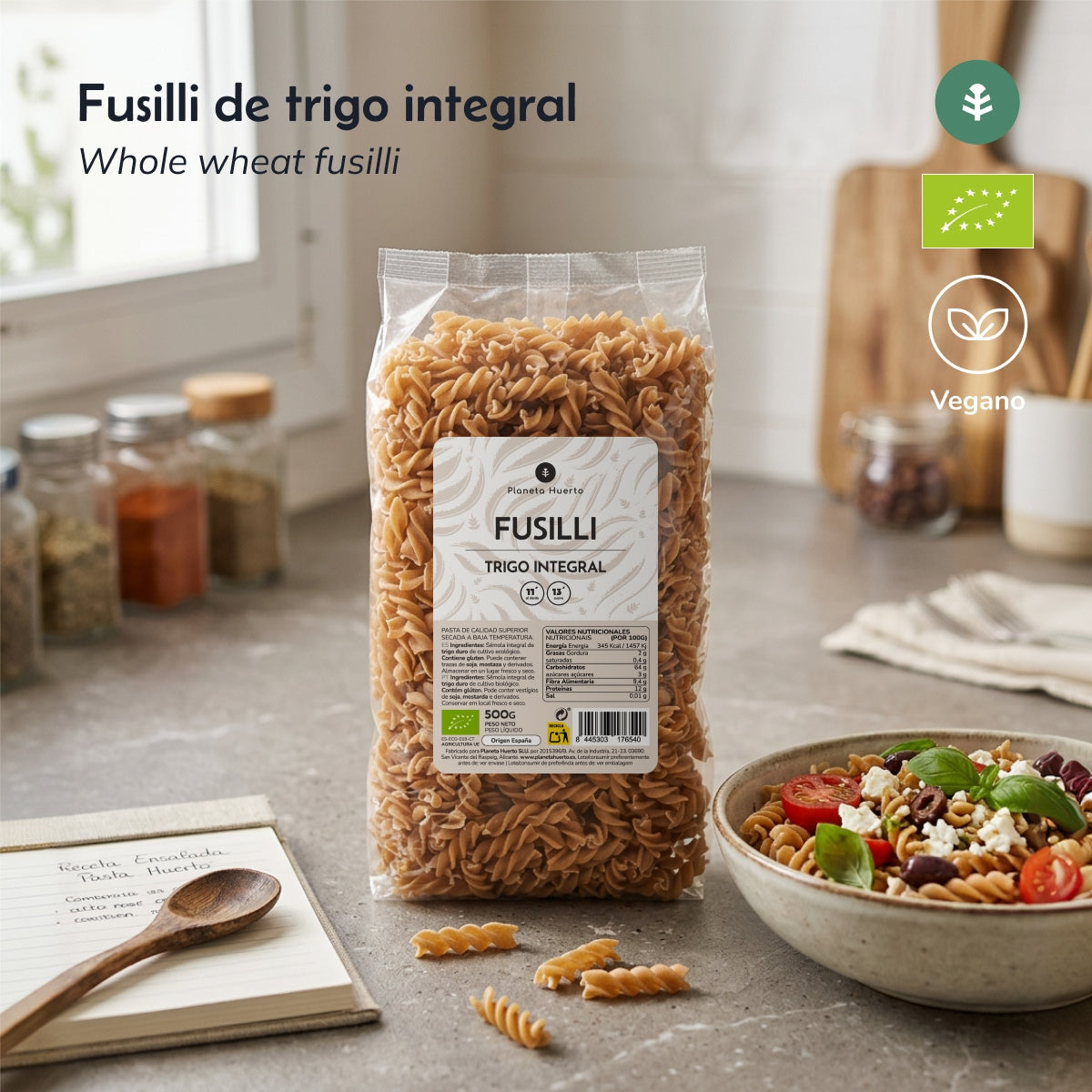 Fussilli aus Vollkornweizen ECO Planeta Huerto 5 kg