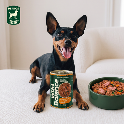 BARF-Dose mit Schweinefleisch und Gemüse für Hunde Wild Balance 400 g