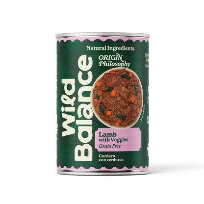 Komplettes BARF-Menü mit Lamm für Hunde, Wild Balance, 400 g