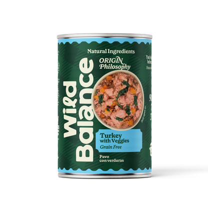 Komplettes BARF-Menü mit Truthahn für Hunde, Wild Balance, 400 g