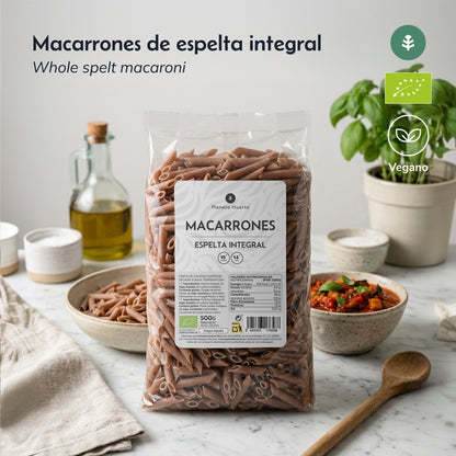 Dinkel-Vollkorn-Makkaroni ECO Planeta Huerto 500gr