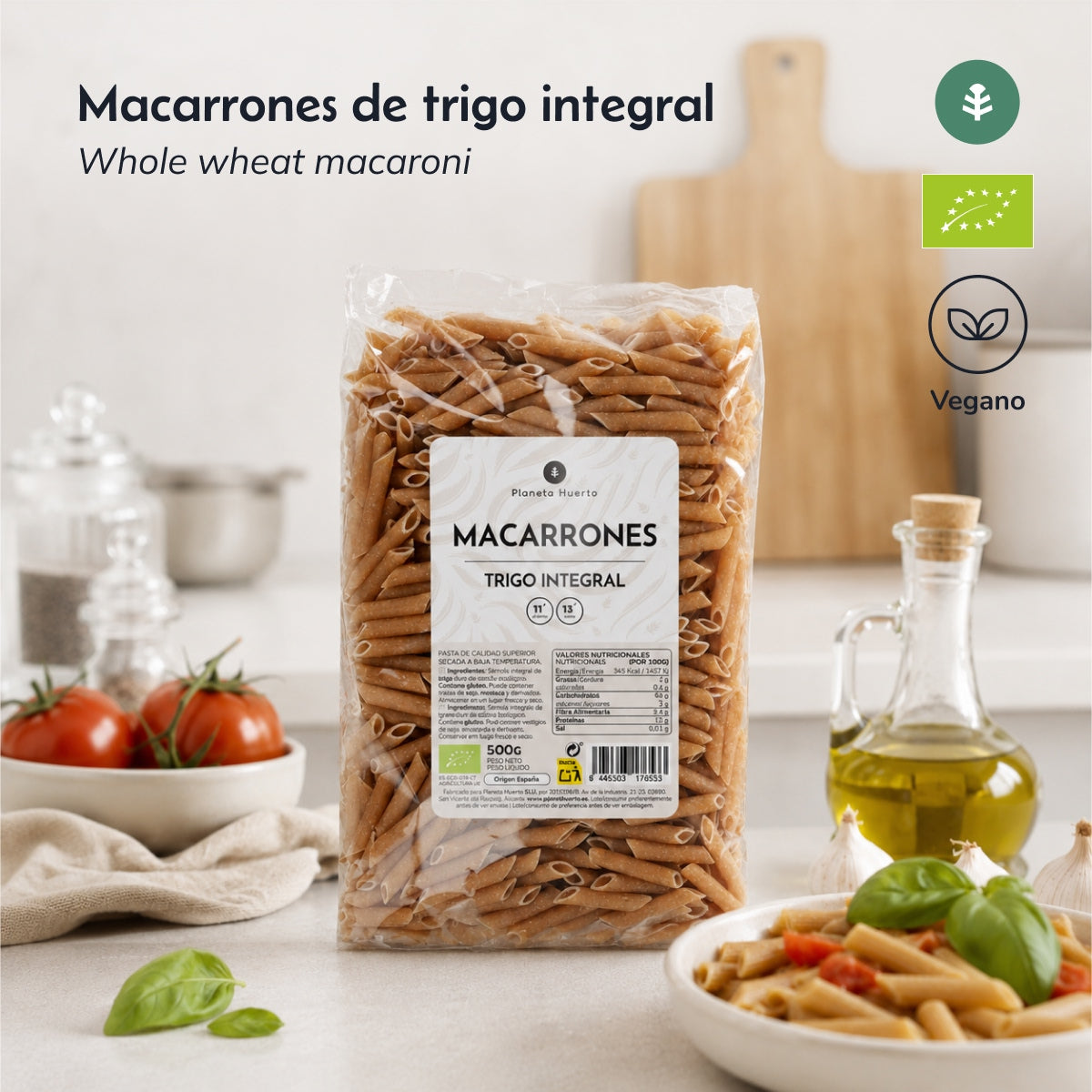 Vollkorn-Makkaroni ECO Planeta Huerto 5 kg