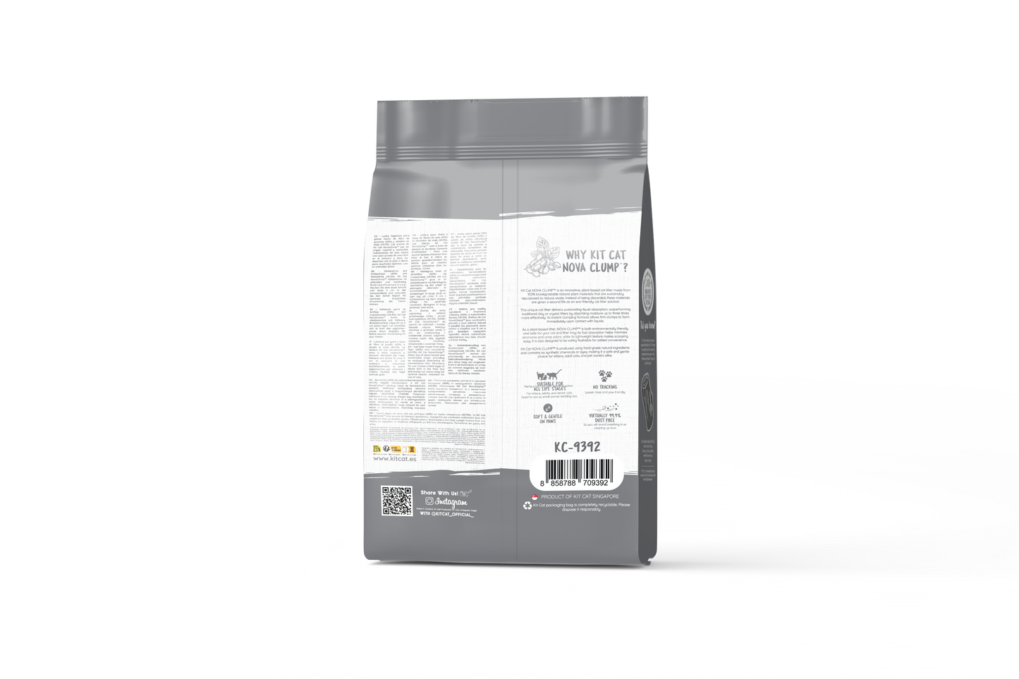 Katzenstreu-Set Eco SoyaClump – Charcoal 7 l Katzenstreu