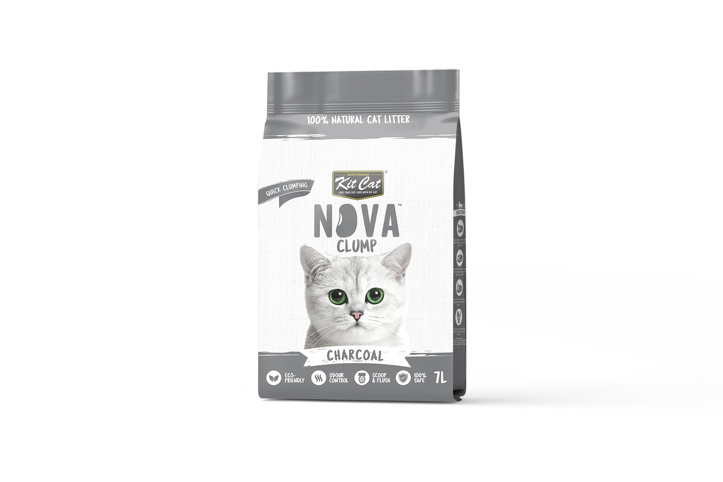 Katzenstreu-Set Eco SoyaClump – Charcoal 7 l Katzenstreu