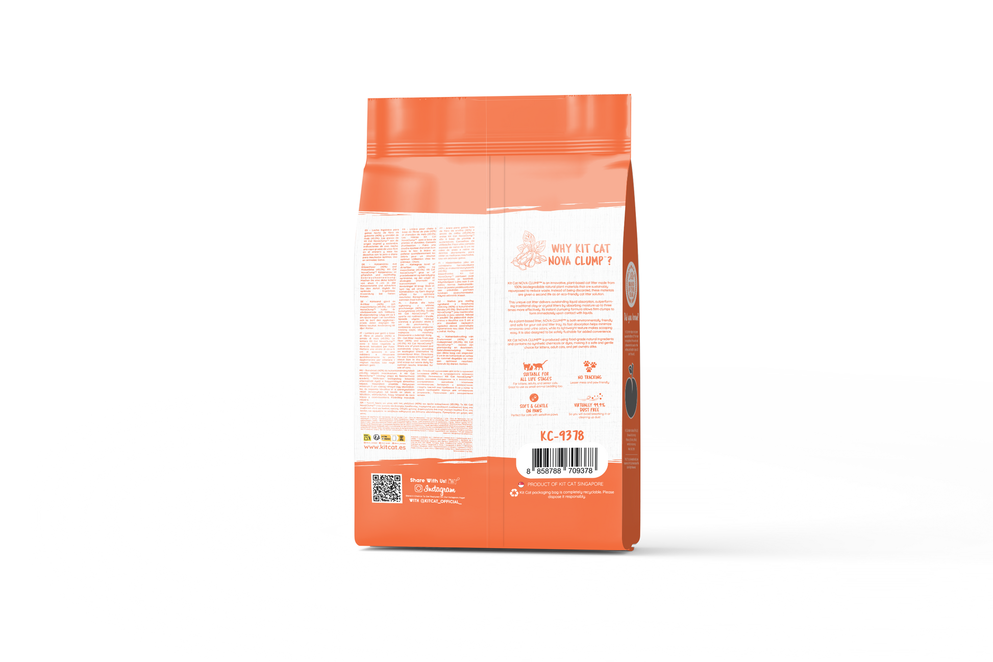 Kit Cat Arena Eco SoyaClump – Peach 7 l Katzenstreu