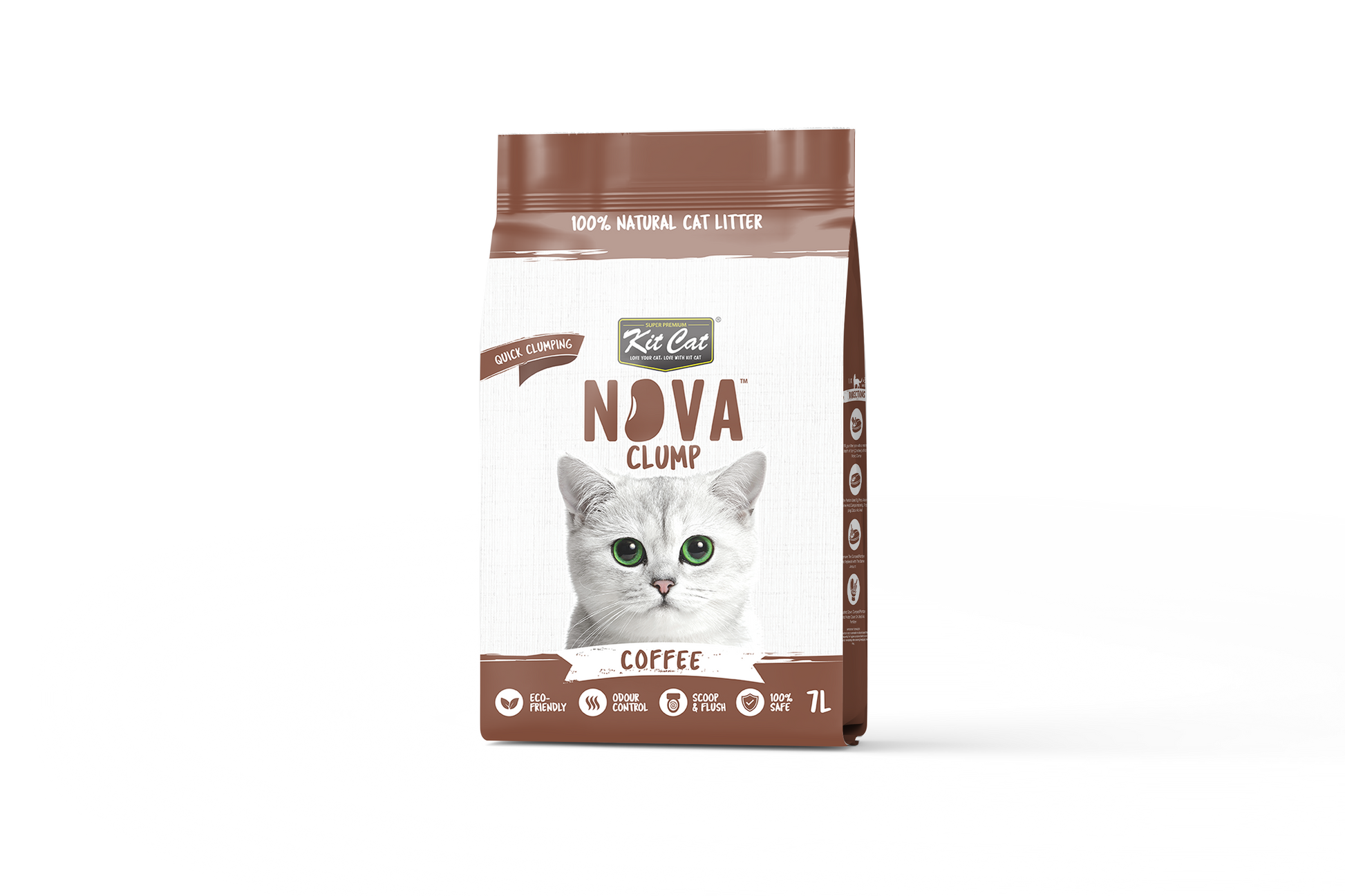 Kit Cat Arena Eco SoyaClump – Coffee 7 l Katzenstreu