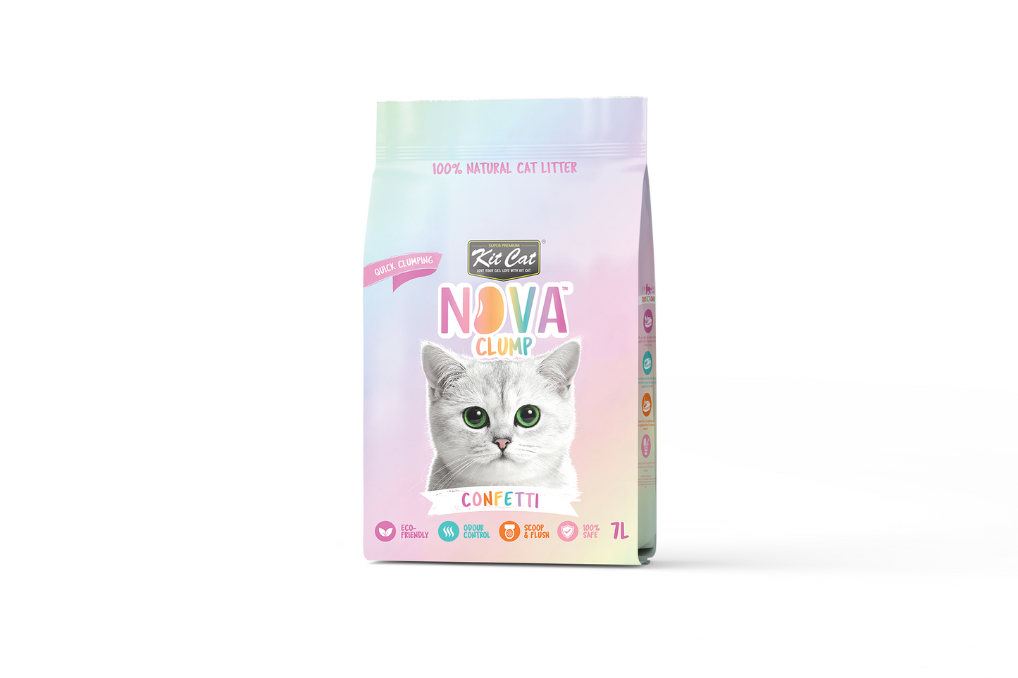 Katzenstreu-Set Eco SoyaClump – Confetti 7 l Katzenstreu