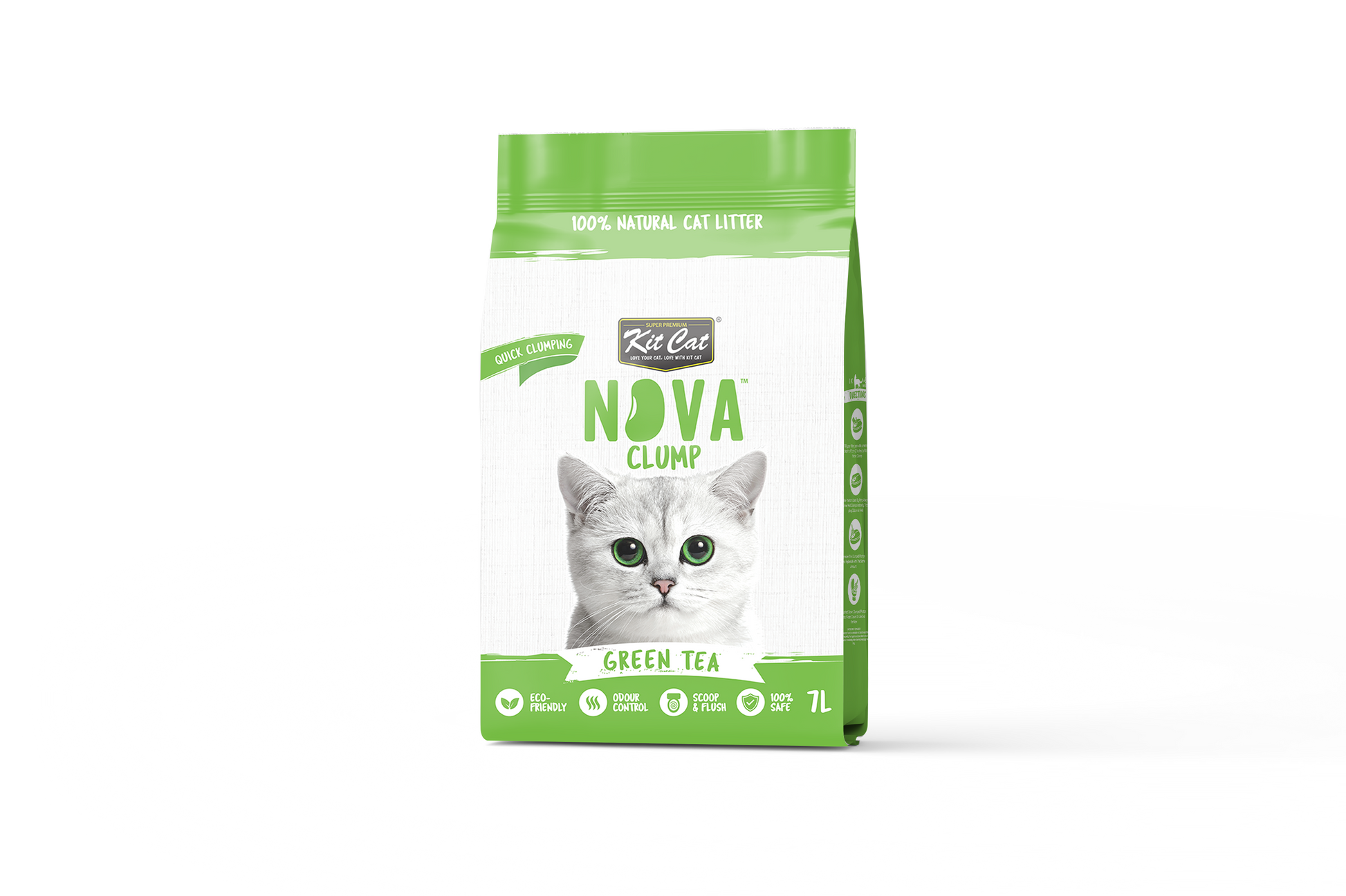 Kit Cat Arena Eco SoyaClump – Green Tea 7 l Katzenstreu
