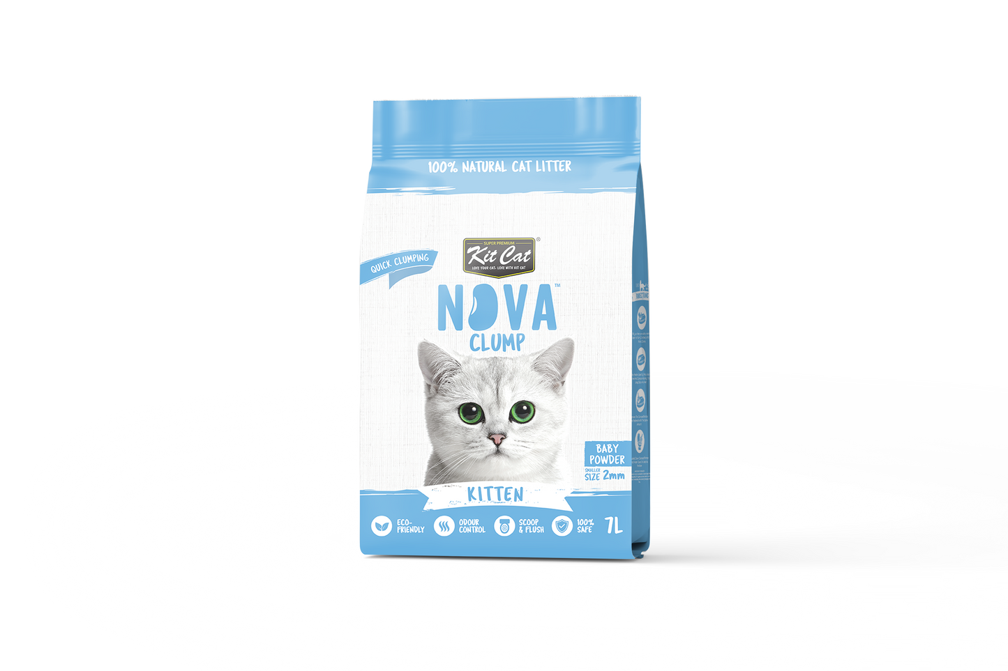 Katzenstreu-Set Eco SoyaClump – Kitten Baby Powder 7 l Katzenstreu