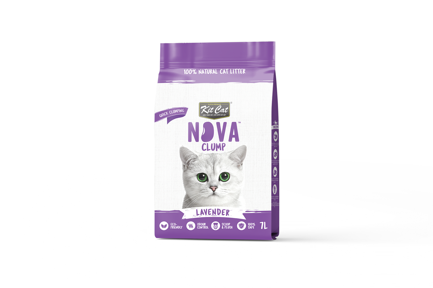 Katzenstreu-Set Eco SoyaClump – Lavendel 7 l Katzenstreu