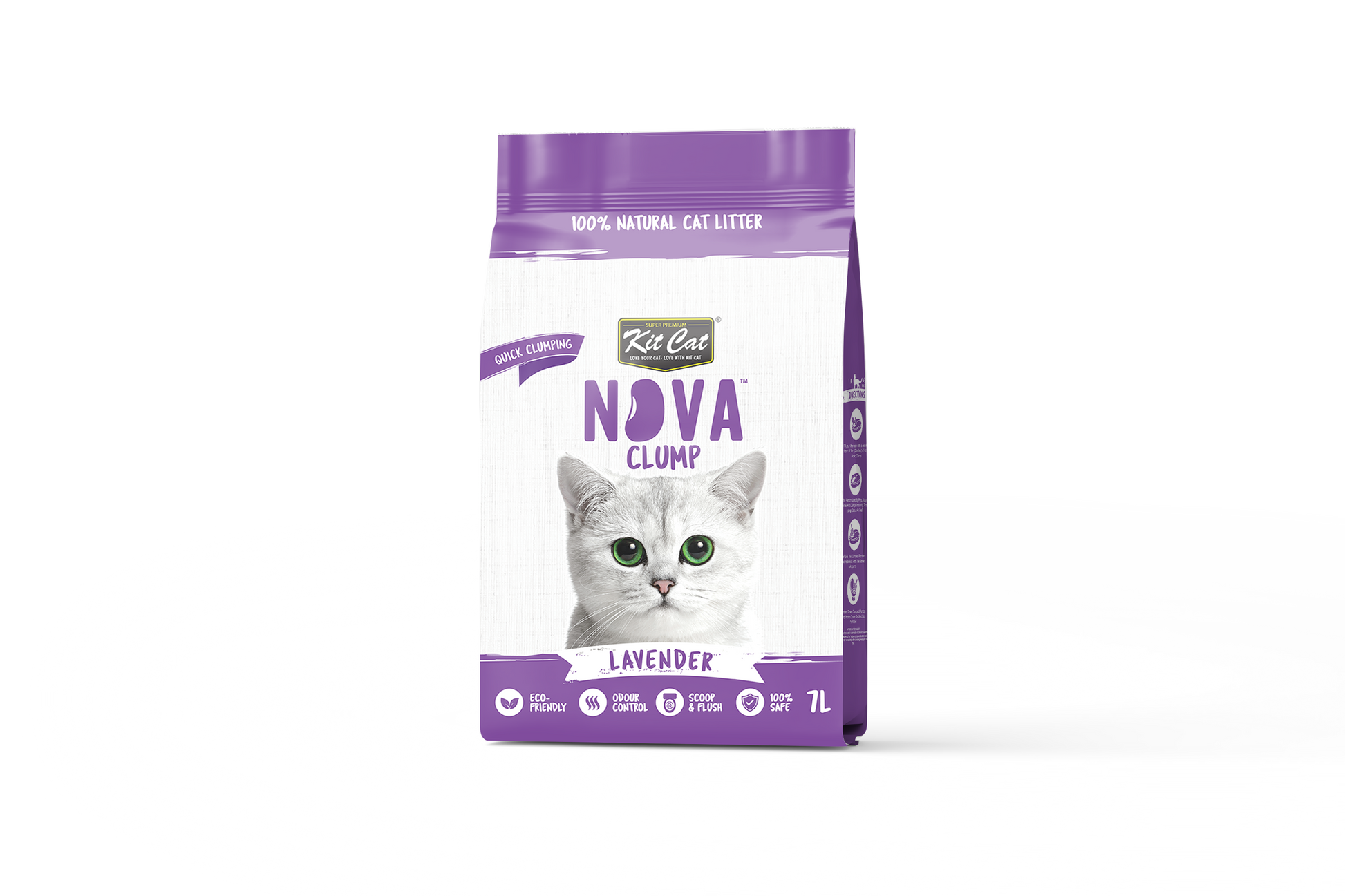 Katzenstreu-Set Eco SoyaClump – Lavendel 7 l Katzenstreu