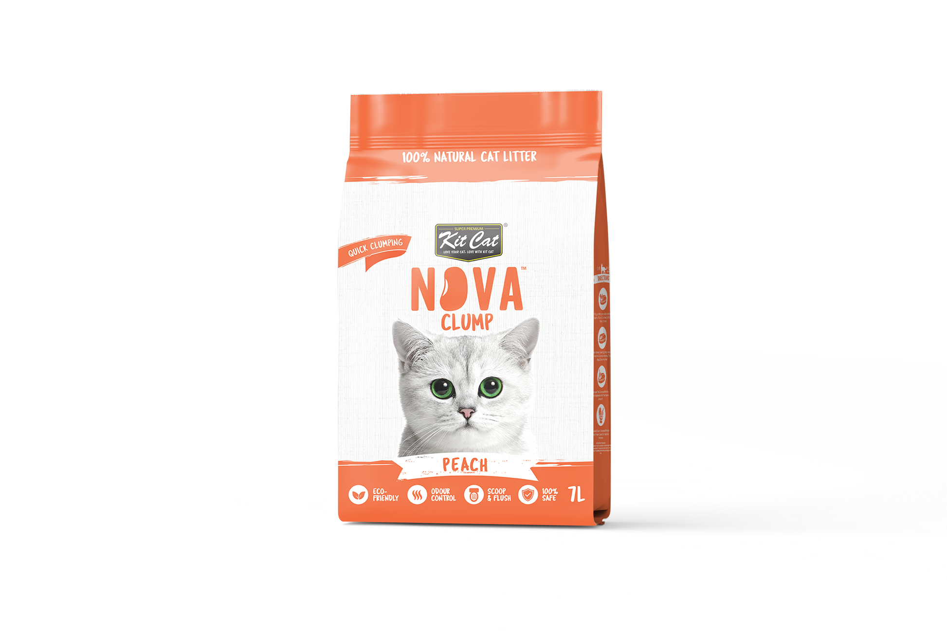 Kit Cat Arena Eco SoyaClump – Peach 7 l Katzenstreu