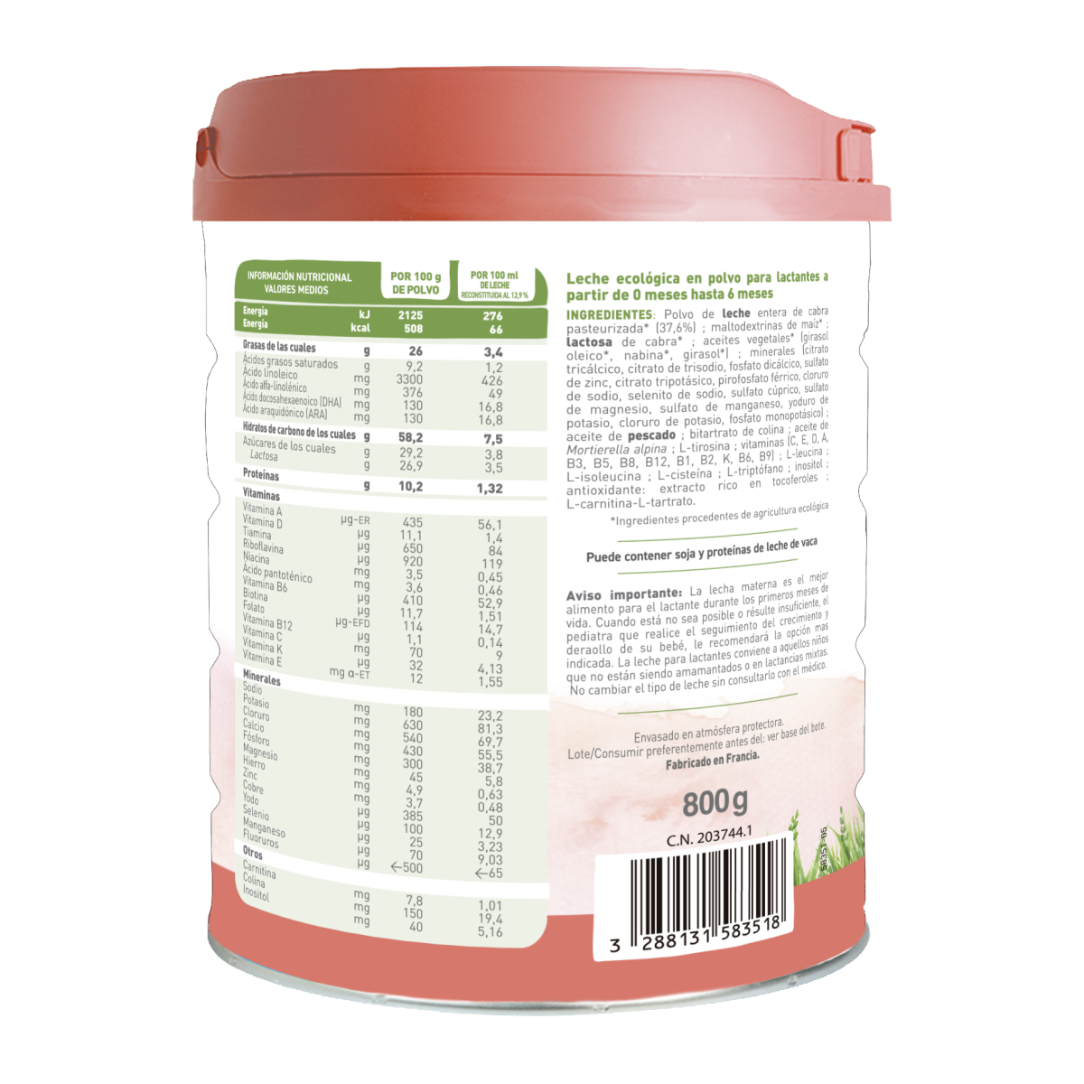 3er-Pack Ziegenmilch für Säuglinge Caprea 1 (0 bis 6 Monate) 800 g