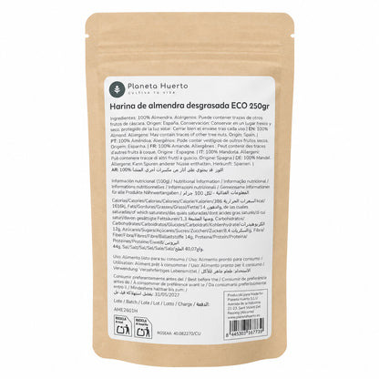 Entfettetes Mandelmehl (Mandelprotein) ECO Planeta Huerto 250 g